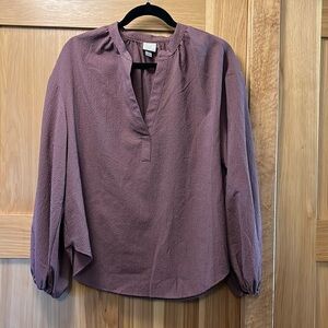 A New Day, V-neck Popover Blouse, Size Large